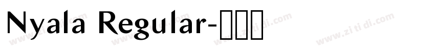 Nyala Regular字体转换